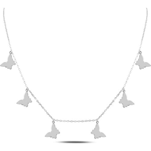 Silverlina Silver Butterfly Necklace