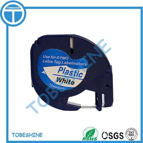 Compatible DYMO Letratag printer Tape Dymo 91201 Black on White Plastic Tape