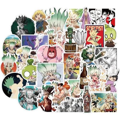 50PCS Dr. Stone Stickers Genius Science Juvenile Ishigami Senkuu Anime Sticker For Skateboard Phone Motorcycle Helmet Laptop