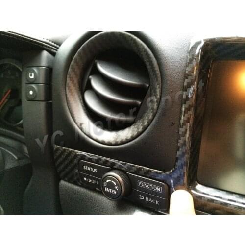 Dry Carbon Fiber DCF 2&2 Twill Weave Matte Finish Interior Trim 4 PCS Fit For 2008-2013 R35 GTR Air Con Surround Trim