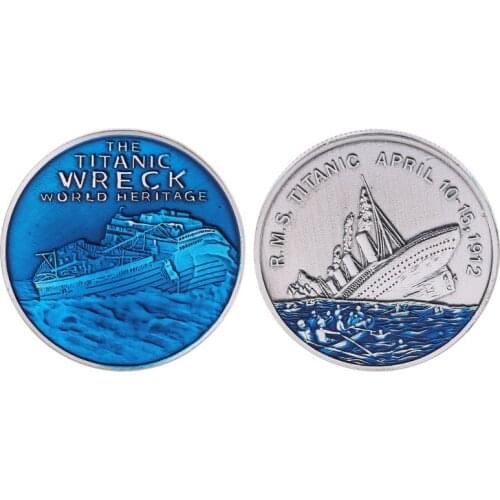 Titanic Ship In Memory Of Rms Victims 1OZ Silver Layered Commemorative Coin Collection Festival Gift