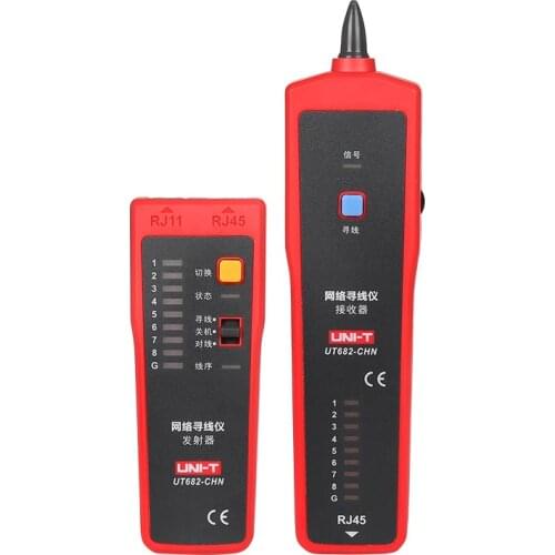 UNI-T UT682 Network Wire Tester Tracker RJ11 RJ45 Wire Line Finder Lan tester Handheld Cable Testing Tool for Network Maintenanc