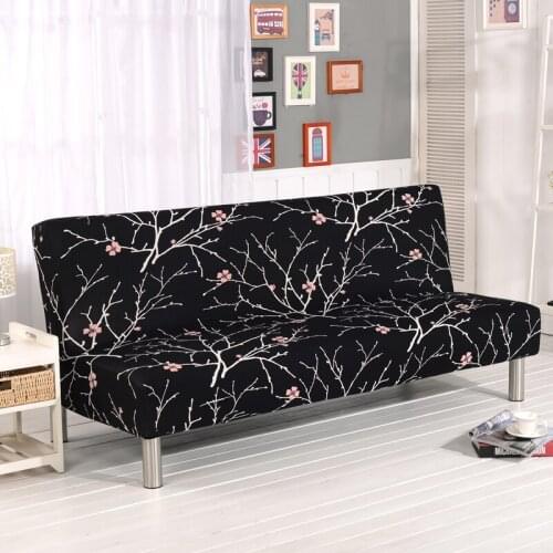 Monily Flower Print Universal Sofa Cover Spandex Anti-dirty Removable Stretch Bench Sofa Covers No Armrest Foding Sofa Bed Cover