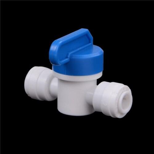Controlled Ball Valve 1/4" - 1/4" PE Pipe Fittings Hose Quick Connection Ball Valve Water Reveser Osmosis Aquarium System 1pcs