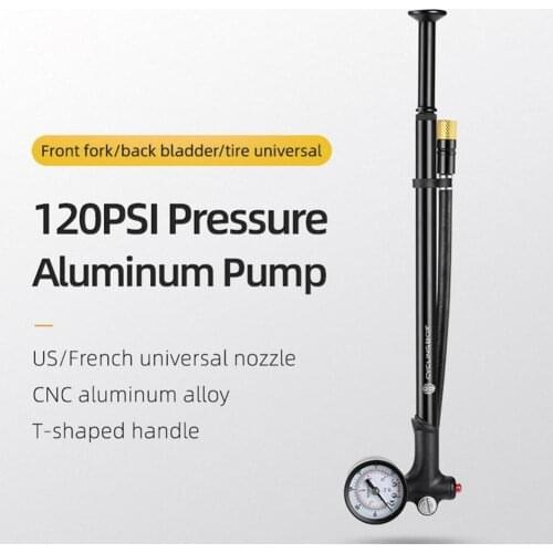 Bicycle Pump MTB Road Bike Shock Absorber Front Fork Pump Cycling Tire Inflator with Pressure Gauge Hose Bicycle Air Pump Tool