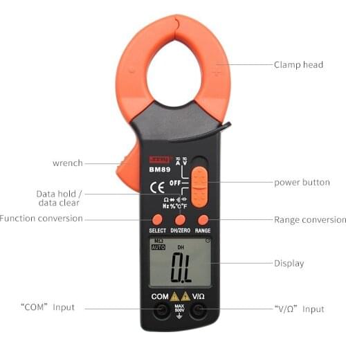High-precision AC/DC Smart Clamp Meter Automatic Measurement Capacitance Frequency Temperature Clamp Multimeter