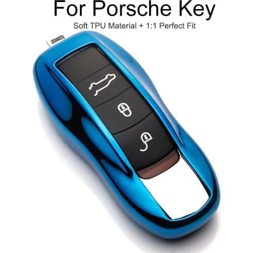 TPU Protection Car Key Cover Case For Porsche Panamera Cayenne 958 Boxster 986 987 996 911 997 Key Chain Ring Fob Accessories