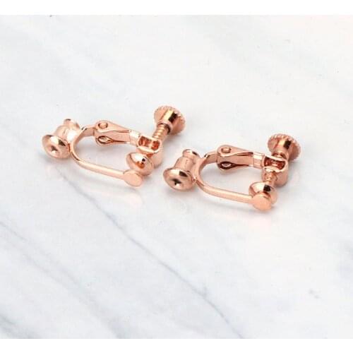 1 Pair DIY Earring Converters For No-pierced Ears Turn Any Stud Into A Clip-On