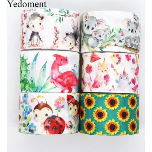 10 Yards Printed Grosgrain Ribbon 1.5" 38MM For Hair Bows DIY Crafts Handmade Accessories M19052502