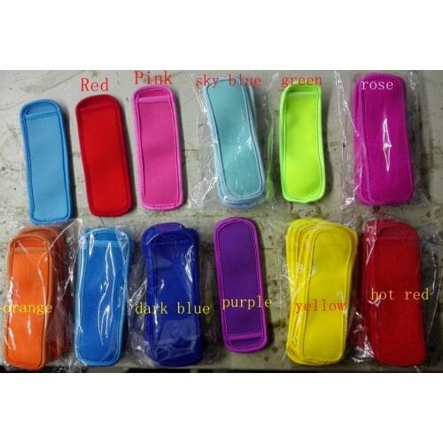 100pcs/lot Free Shipping 6*18cm Big Size Popsicle Holders Ice Sleeves Freezer Holders