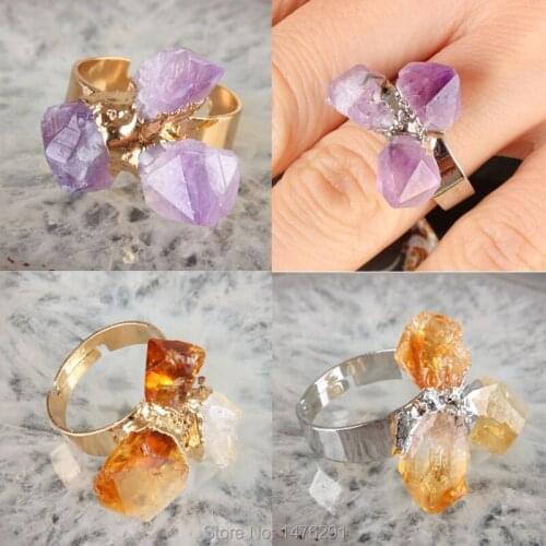 2016 Unique Popular Irregular Crystal Ring Women Jewelry 1PCS