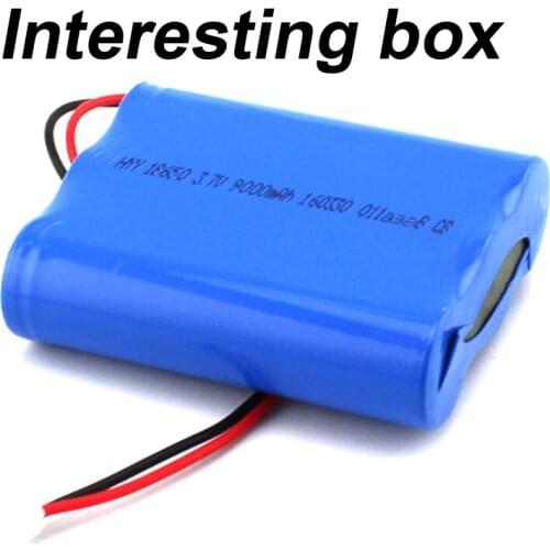 3 battery pack (3.7V9000mA) 18650 lithium battery large capacity model boat battery model car