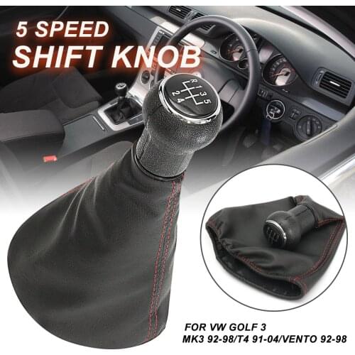 5 Speed Car Gear Shift Knob PU Gaiter Boot Interior Part For VW Jetta Golf 3 MK3 1992-1998 Vento Transporter Eurovan Golf Cabrio