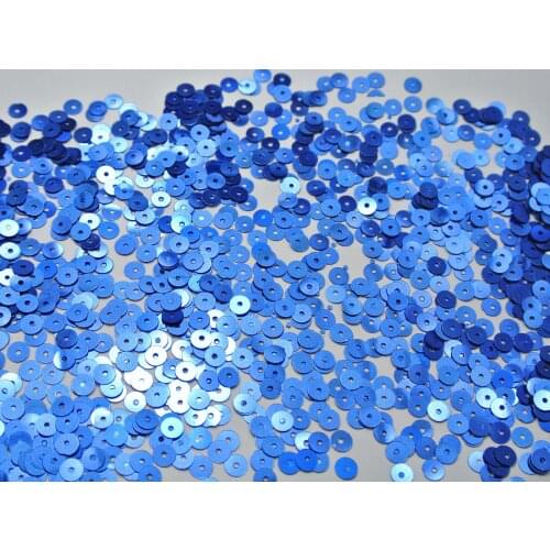 8000 Royal Blue 5mm Flat Round loose sequins Paillettes sewing Wedding craft