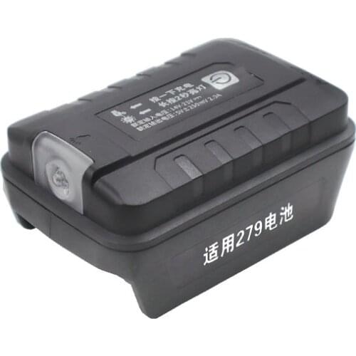 Adapter LED Light Lamp Flashlight Torch USB Mobile Phone Charger For Worx Green Wide 5 pin Socket 18V 20V Li-ion Battery