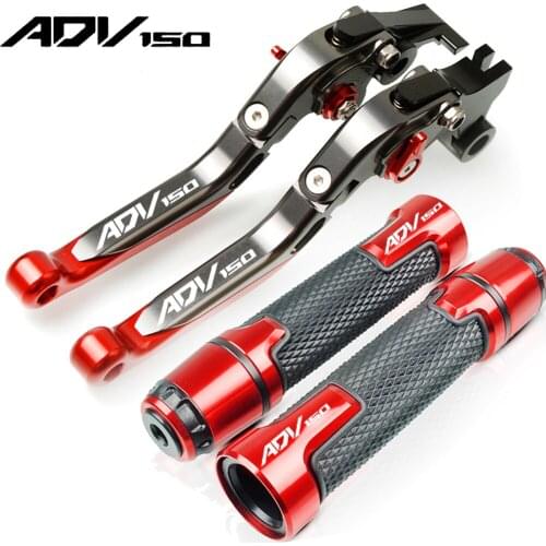 CNC Accessories Motorcycle Adjustable Brake Clutch Lever&Handle Grips Set For HONDA ADV150 ADV 150 2019-2020 adv 150 Handbar