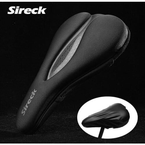 Sireck Bike Saddle Covers Soft Memory Foam&Gel Bicycle Seat Cover Comfort Cycle Saddle With Rainproof Cover Cycling Accessories