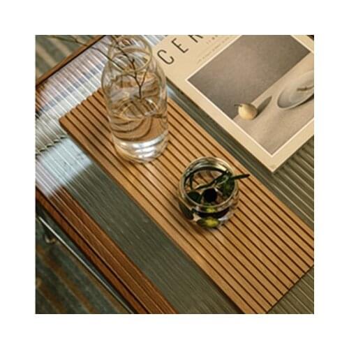 Nordic Style Beech Wooden Chopping Block Bread Cutting Board Tray Non-slip Storage Organizer Kitchen Tool For Cakes