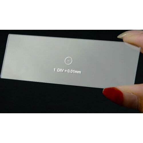 Free Shipping DIV=0.01mm Stage Micrometer Graticules Microscope Stage Micrometer Calibration Slide