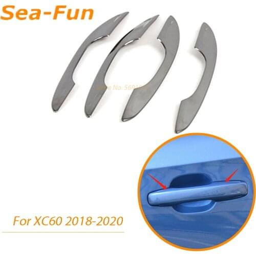 For Volvo XC60 2018 2019 2020 Door Handle Cover Trim Sticker Decoration Frame Stainless Steel Car Accessories