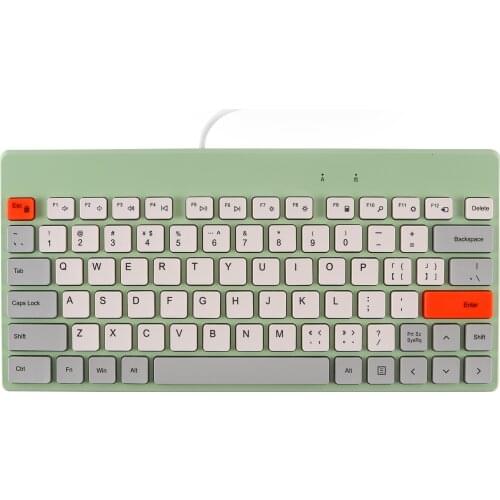 Mini Wired Keyboard With 79 Keycaps Slim English Gaming keyboard Portable For Android iOS Phone Windows Desktop Laptop PC TV Box