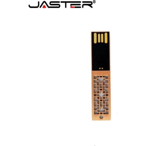 JASTER Metal Window Grille Usb Flash 2.0 Pink Gold Color Pendrives 4gb 8gb 16gb 32gb 64gb 128gb Thumb Drives Nostalgic Pendrives