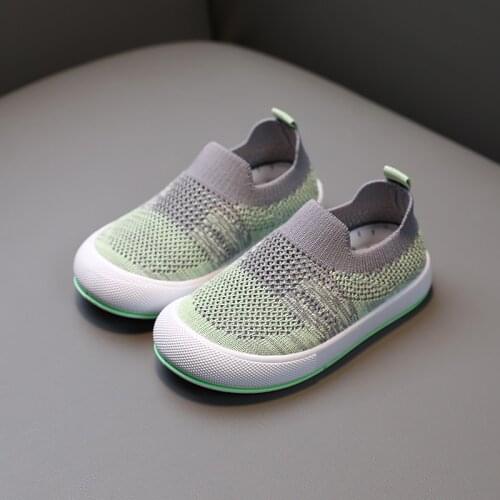 Kids Casual Students Mesh Sneakers For Children 2021 Latest Boy & Girl Fashion Breathable Anti-Slippery Slip-on Sport Shoes