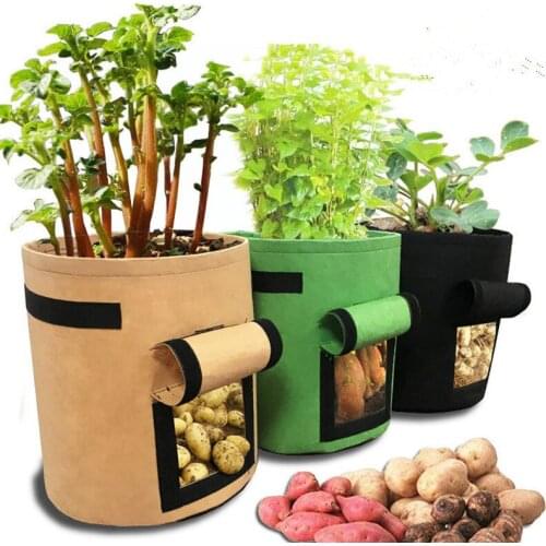 1pcs Plant Grow Bag Vegetable Tomato Potato Planting Bags Outdoor Garden Flower Strawberry Mushroom Seedss Planter Pot Tools