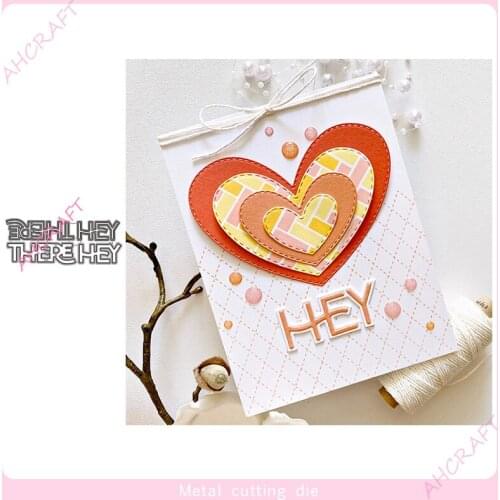 There Hey Words Metal Cutting Dies for DIY Scrapbooking Photo Album Decorative Embossing Paper Card Crafts Die 2021