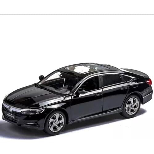 1: 32 Honda accord car model Alloy simulation car Model Acousto optic return force car Accessories Childrens Toys Black car