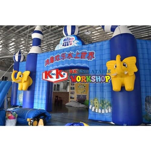 Inflatable Arch Water Park Opening Inflatable Advertising Archway, Bouncy Door Gate