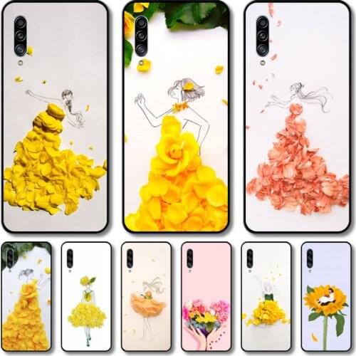 Features flowers Phone Case Hull For Samsung Galaxy M 10 20 21 31 30 60S 31S Black Shell Art Cell Cover TPU