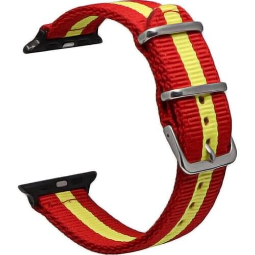 Nylon Watchband for iWatch 4 3 2 1 for Apple Watch Band 38mm 40mm Watch Strap 42mm 44mm Rainbow Wrist Bracelet