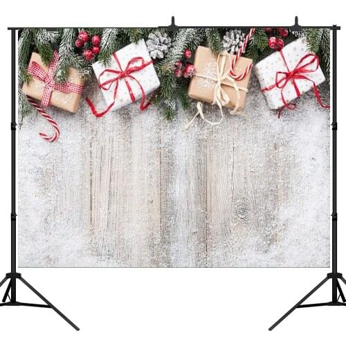 Lyavshi Christmas background for photos Wooden Gift snowflake photography backdrop childrens camera new year photocall