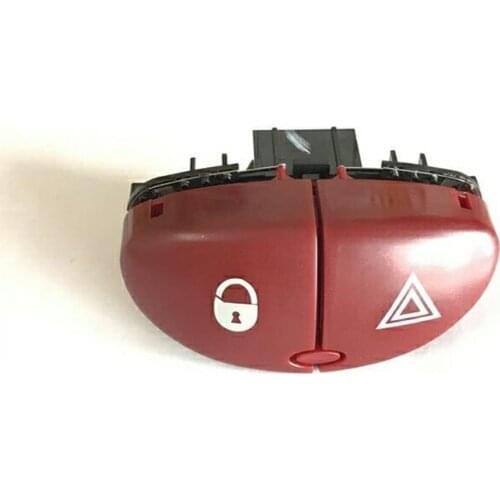 RWSYPL Red Hazard Warning Flash Alarm Switch Button 96403778 For Peugeot 206 For Citroen C2
