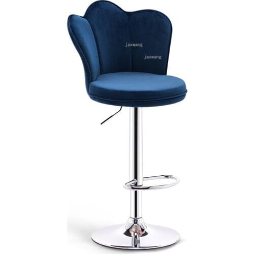 Modern Minimalist Bar Chairs Adjust Bar Stools Creative Nordic Home Furniture PU Lift Chair American Cafe Bar Backrest Stools