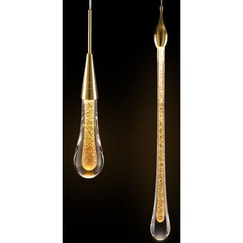 Modern LED Pendant Light Crystal Glass Minimalist Pendant Lamp Living Room Restaurant Shop Bar Fixture Decoration Hanging Lamps