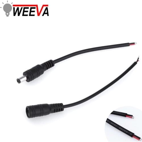 LED Strip 5pcs/lot Adapter 5.5*2.1mm Female Male connactor DC Male or Female Cable Wire Connector for 3528 5050