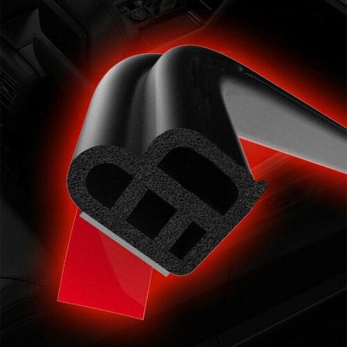 Universal Sealing Strip Accessories Auto Black Car Door Edge Front EPDM Rubber L-Shaped