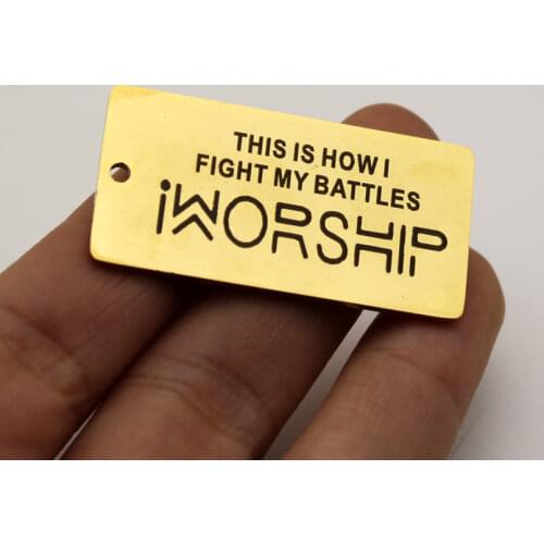 This Is How I Fight My Battles Charm Stainless Steel Worship With Me Charms High Polish Mirror Surface Pendant 10pcs
