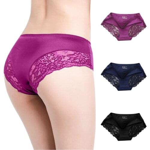 Womens Lace Satin Thong Sexy Underwear Low Waist Thin Belt Soft Panties Breathable G String Womens Underpants Thongs Lingerie