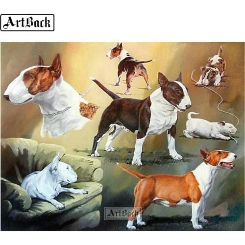 Animal 5d diamond painting dog full square / round cross stitch 3d diamond mosaic sticker crafts embroidery decoration