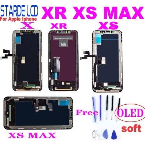 AAA+ Oled LCD For iPhone X XR Xs Max LCD Dispaly Touch Screen Digitizer Assembly with Frame Repalcement LCD Screen