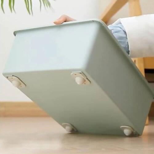4pcs Universal Wheel Stainless Steel Adhesive Pulley Furniture Storage Box Roller For Trash Simple Wardrobe Small Furnitures