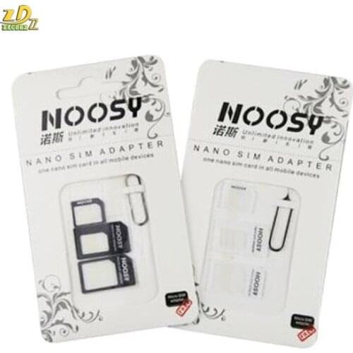 4 In 1 Nano SIM card to Micro SIM Nano Micro to mini sim adapter/sim card pin needle for iphone samsung tel card adapter 500sets