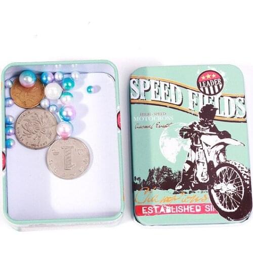 9*6.5*2.5cm Storage Box Decoration Collection Display Candy Pill Chutty Mini Storage Metal Vintage Cartoon Tin Box