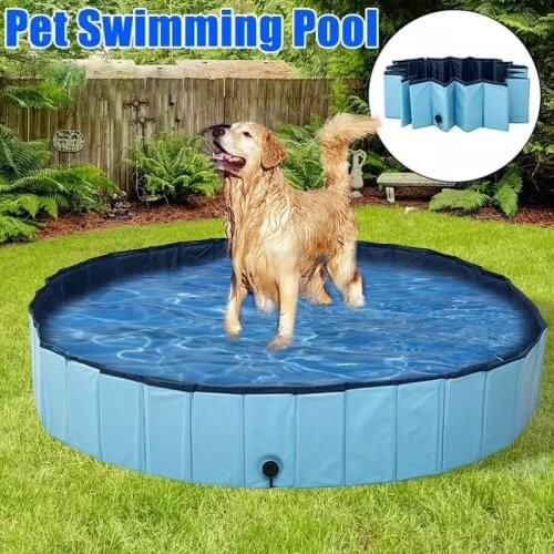 Dog Pool Foldable Dog Swimming Pool Pet Bath Swimming Tub Bathtub Pet Collapsible Bathing Pool for Dogs Cats Kids Drop Shipping
