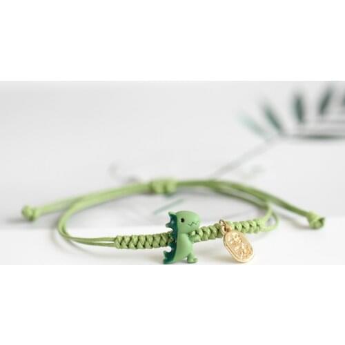 Alloy Dripping Oil Cute Dinosaur Watermelon hand-woven Bracelet Female Girlfriend Student Hand Strap 0C1#2584