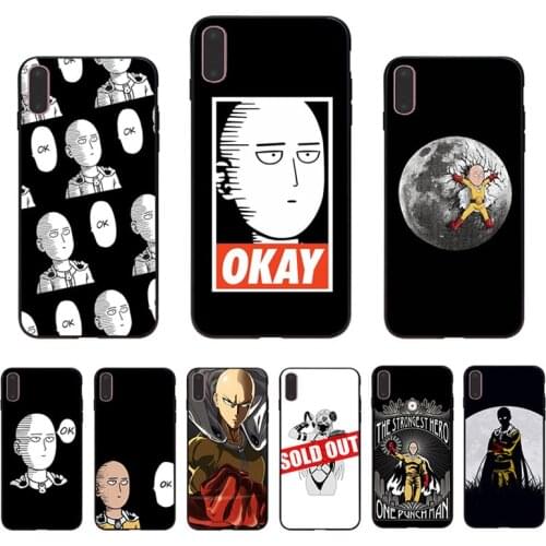 Anime Manga One Punch Man Mobile Phone Case For Iphone 8 6 6S 7 Plus XS XR X Cartoon Shell 11 Pro Max 12 Mini SE 2020 Hard Cover