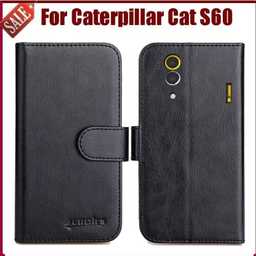 New Arrival 6 Colors High Quality Flip Leather Exclusive Protective Cover Case For Caterpillar Cat S60 Case